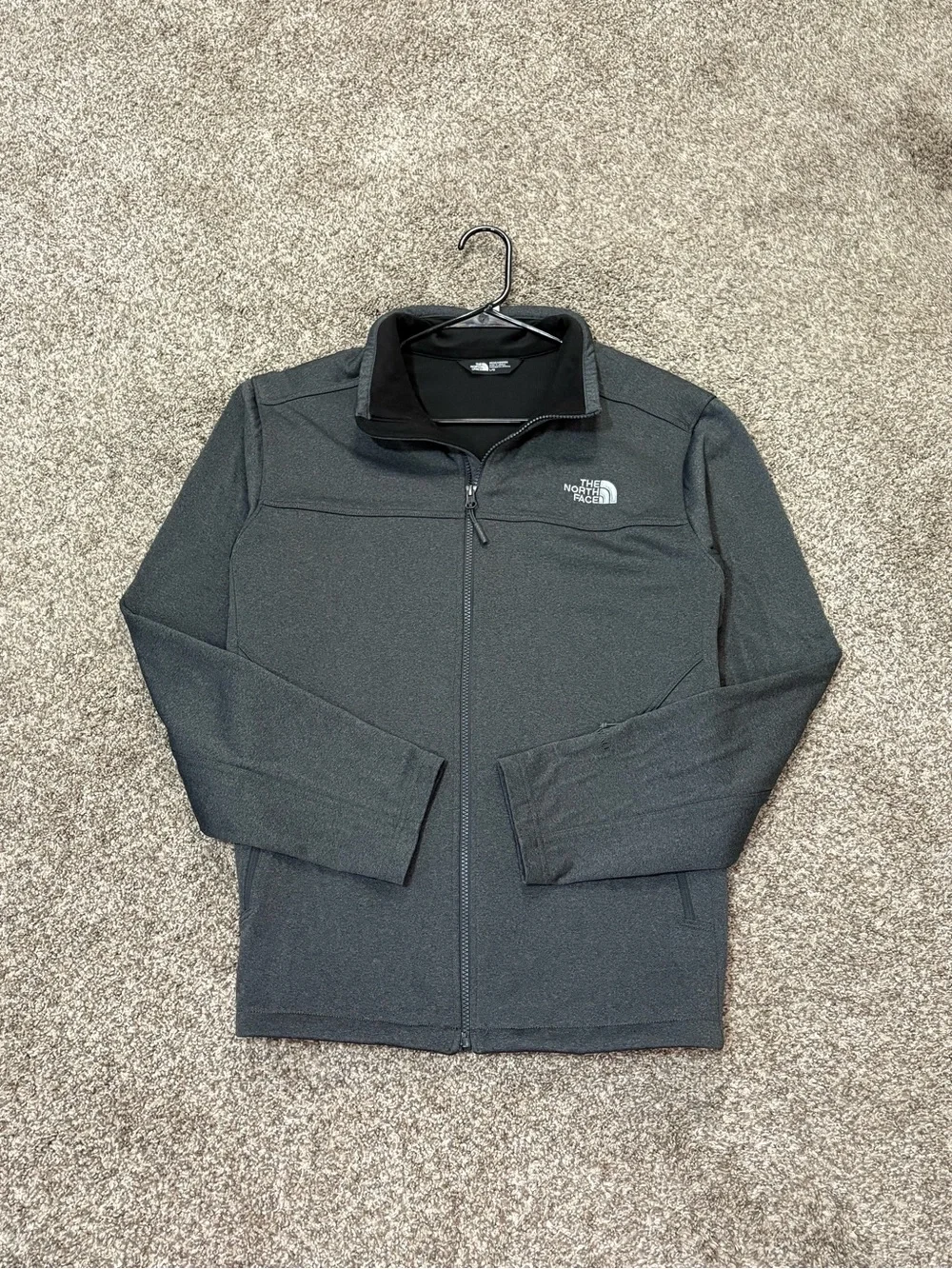 The North Face Apex Canyonwall Jacket Mens L Gray Softshell Windwall Full Zip